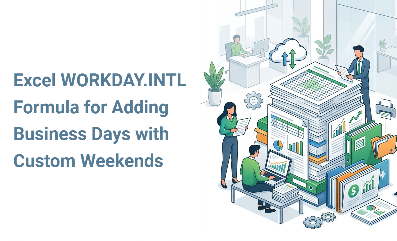 Excel WORKDAY.INTL Formula for Adding Business Days with Custom Weekends