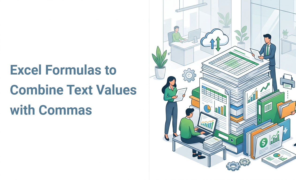 Excel Formulas to Combine Text Values with Commas