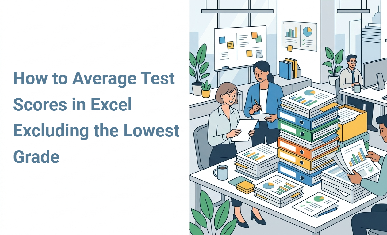 How to Average Test Scores in Excel Excluding the Lowest Grade