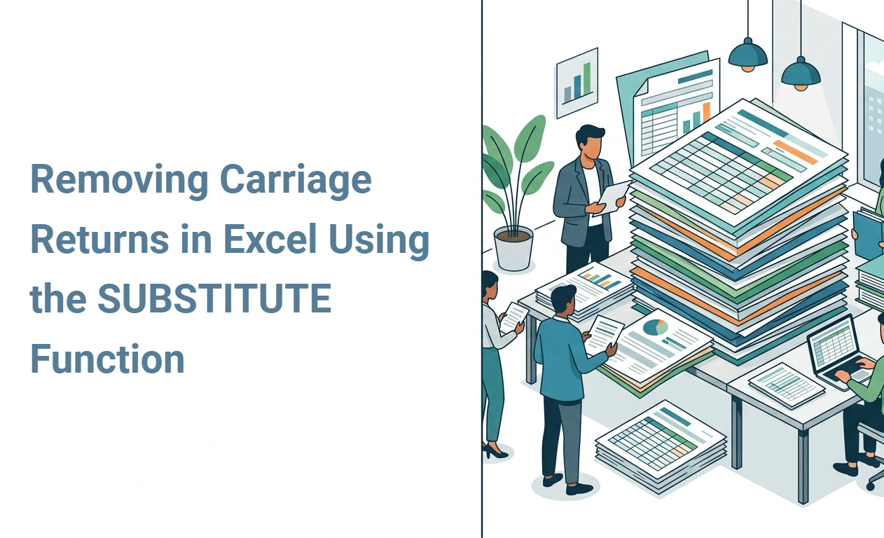Removing Carriage Returns in Excel Using the SUBSTITUTE Function