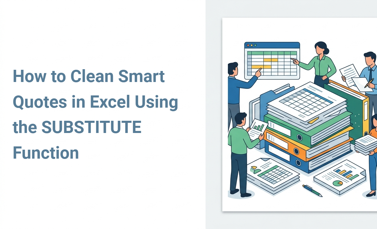 How to Clean Smart Quotes in Excel Using the SUBSTITUTE Function