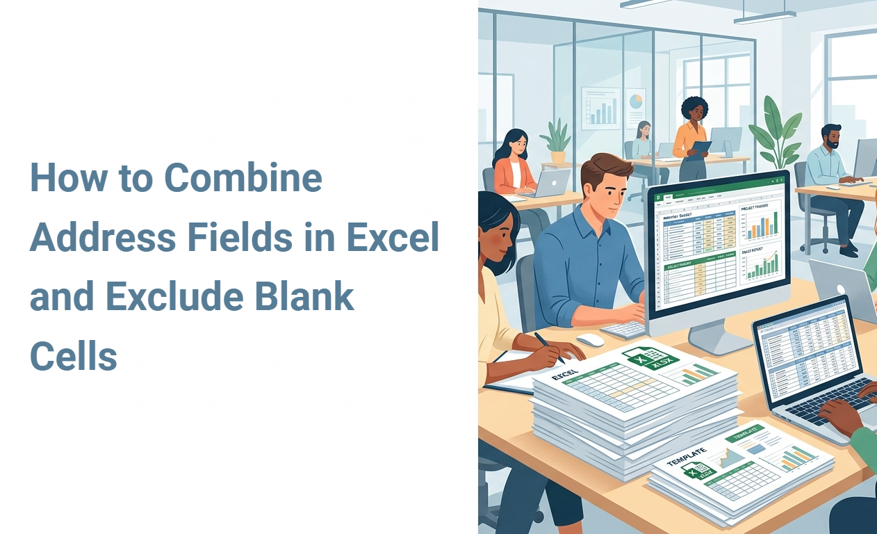 How to Combine Address Fields in Excel and Exclude Blank Cells