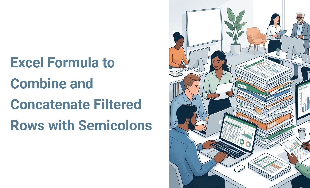 Excel Formula to Combine and Concatenate Filtered Rows with Semicolons