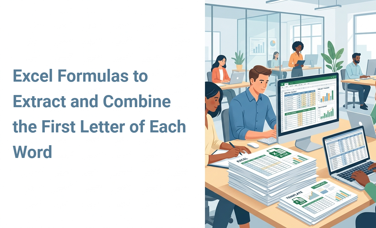 Excel Formulas to Extract and Combine the First Letter of Each Word