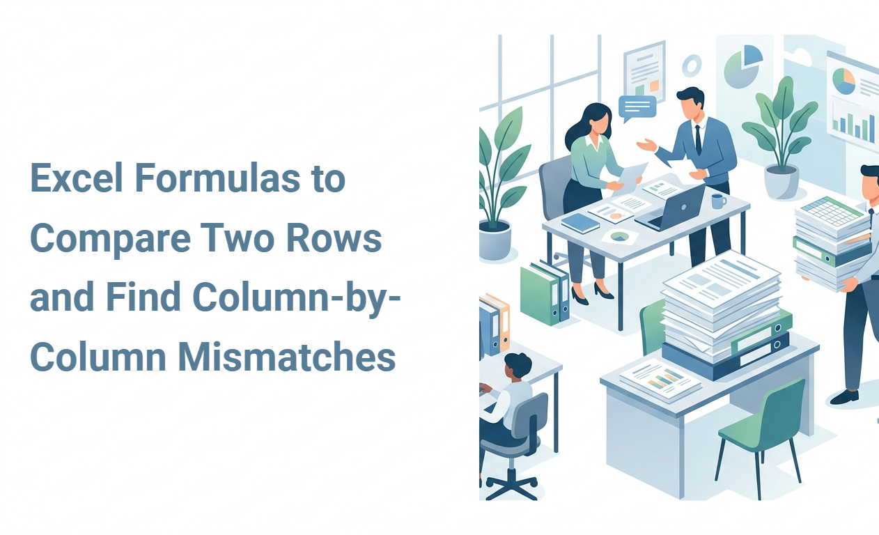 Excel Formulas to Compare Two Rows and Find Column-by-Column Mismatches