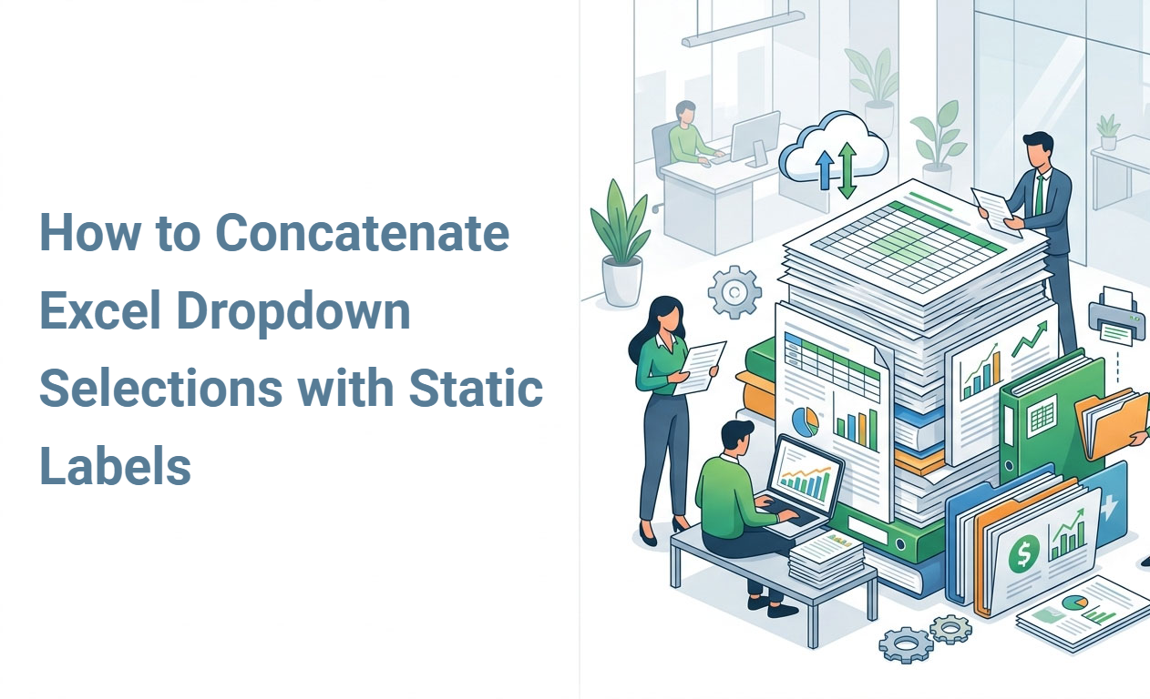 How to Concatenate Excel Dropdown Selections with Static Labels