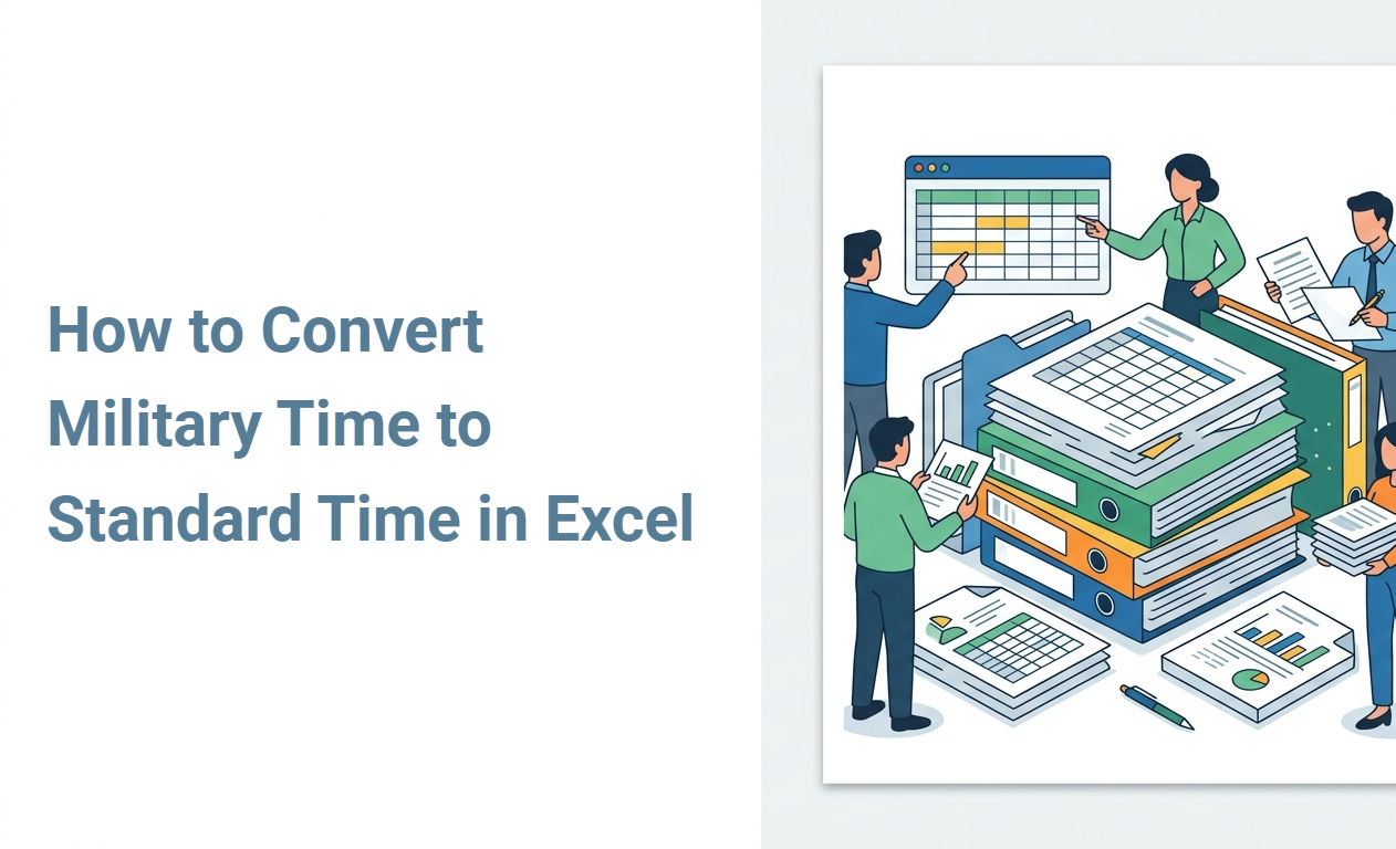 How to Convert Military Time to Standard Time in Excel