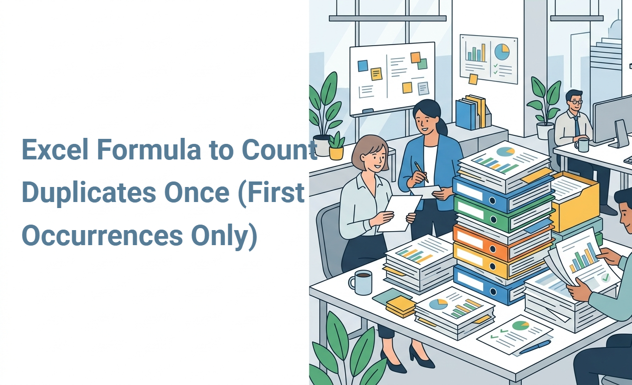 Excel Formula to Count Duplicates Once (First Occurrences Only)