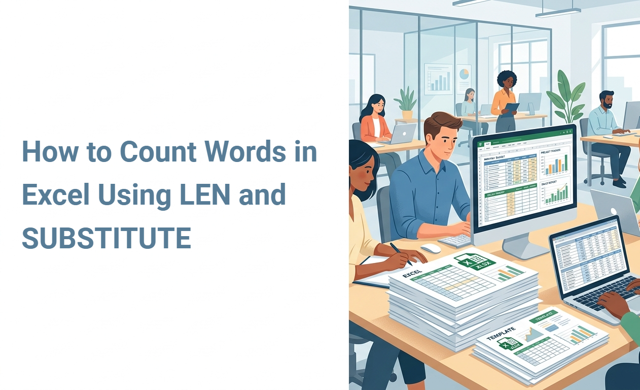 How to Count Words in Excel Using LEN and SUBSTITUTE