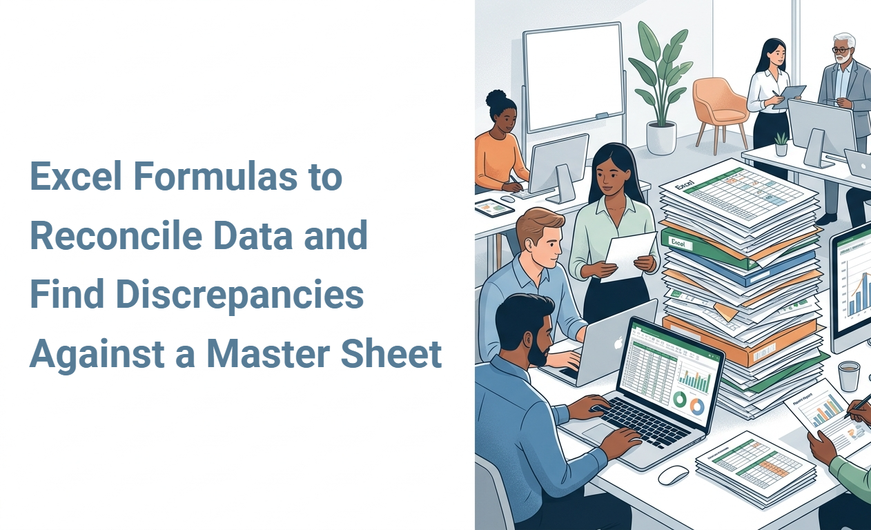 Excel Formulas to Reconcile Data and Find Discrepancies Against a Master Sheet