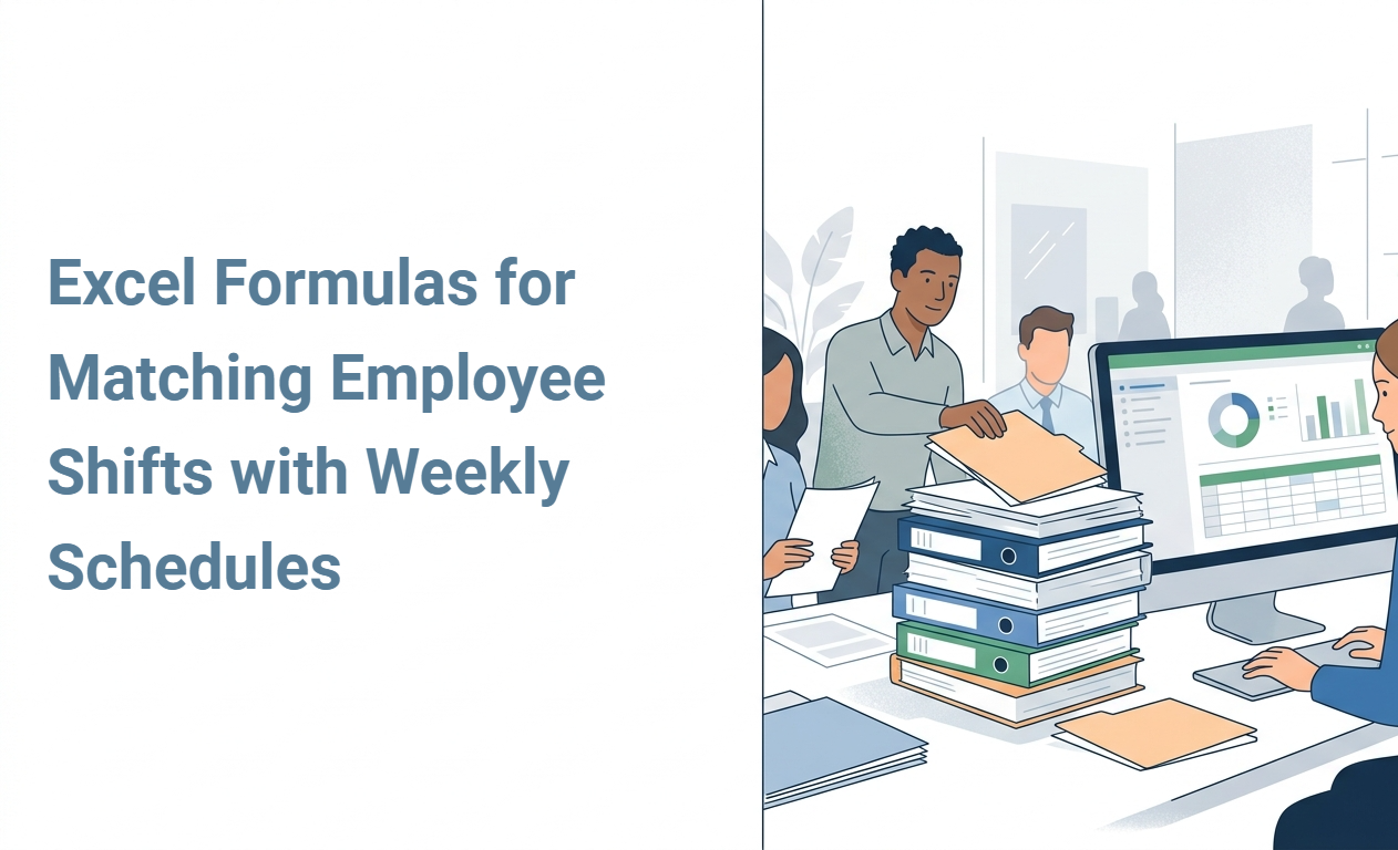Excel Formulas for Matching Employee Shifts with Weekly Schedules