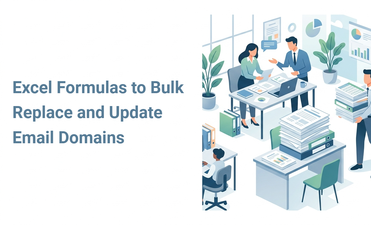 Excel Formulas to Bulk Replace and Update Email Domains