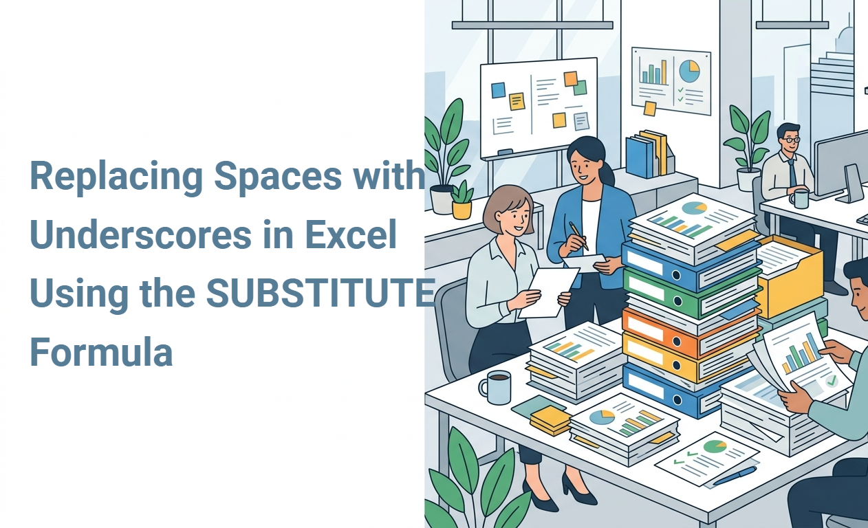 Replacing Spaces with Underscores in Excel Using the SUBSTITUTE Formula