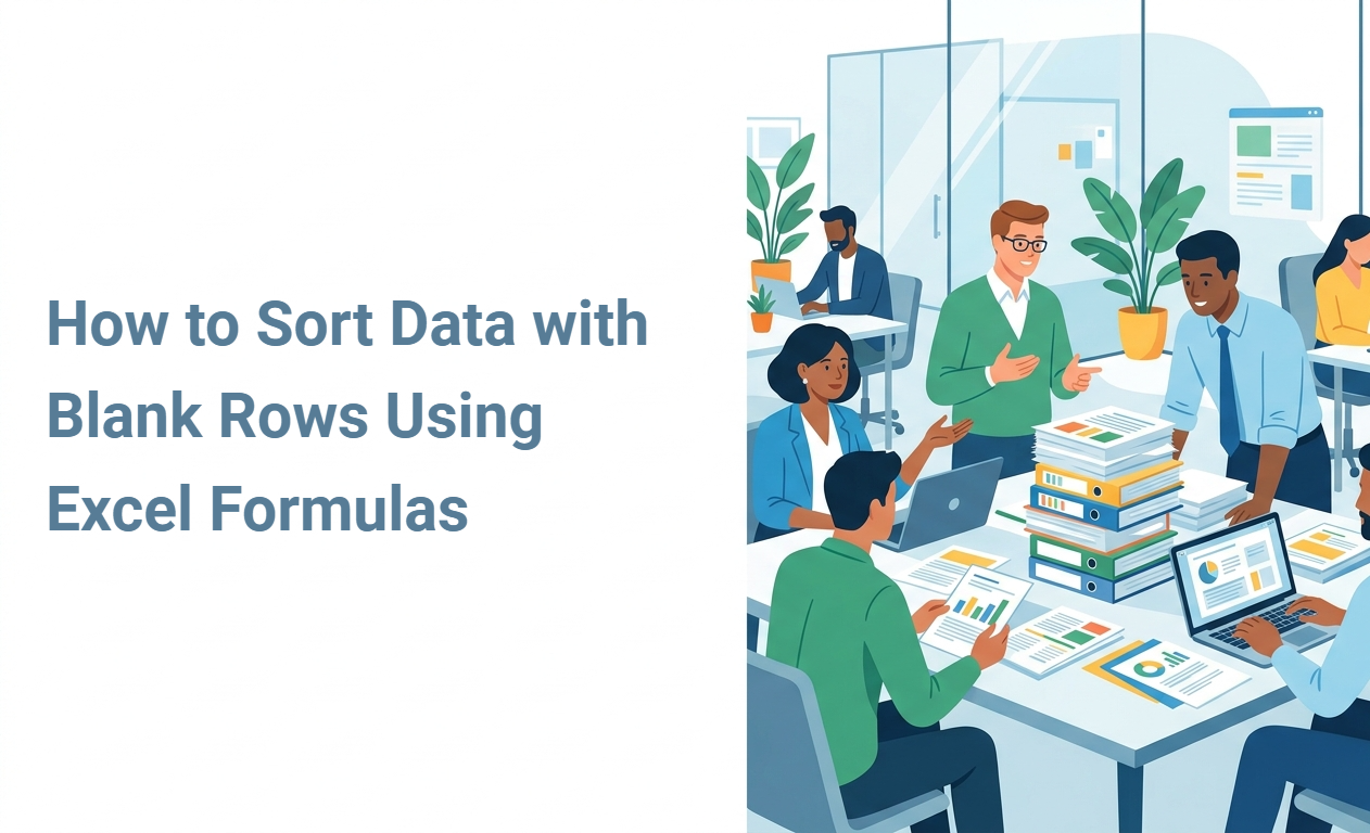 How to Sort Data with Blank Rows Using Excel Formulas