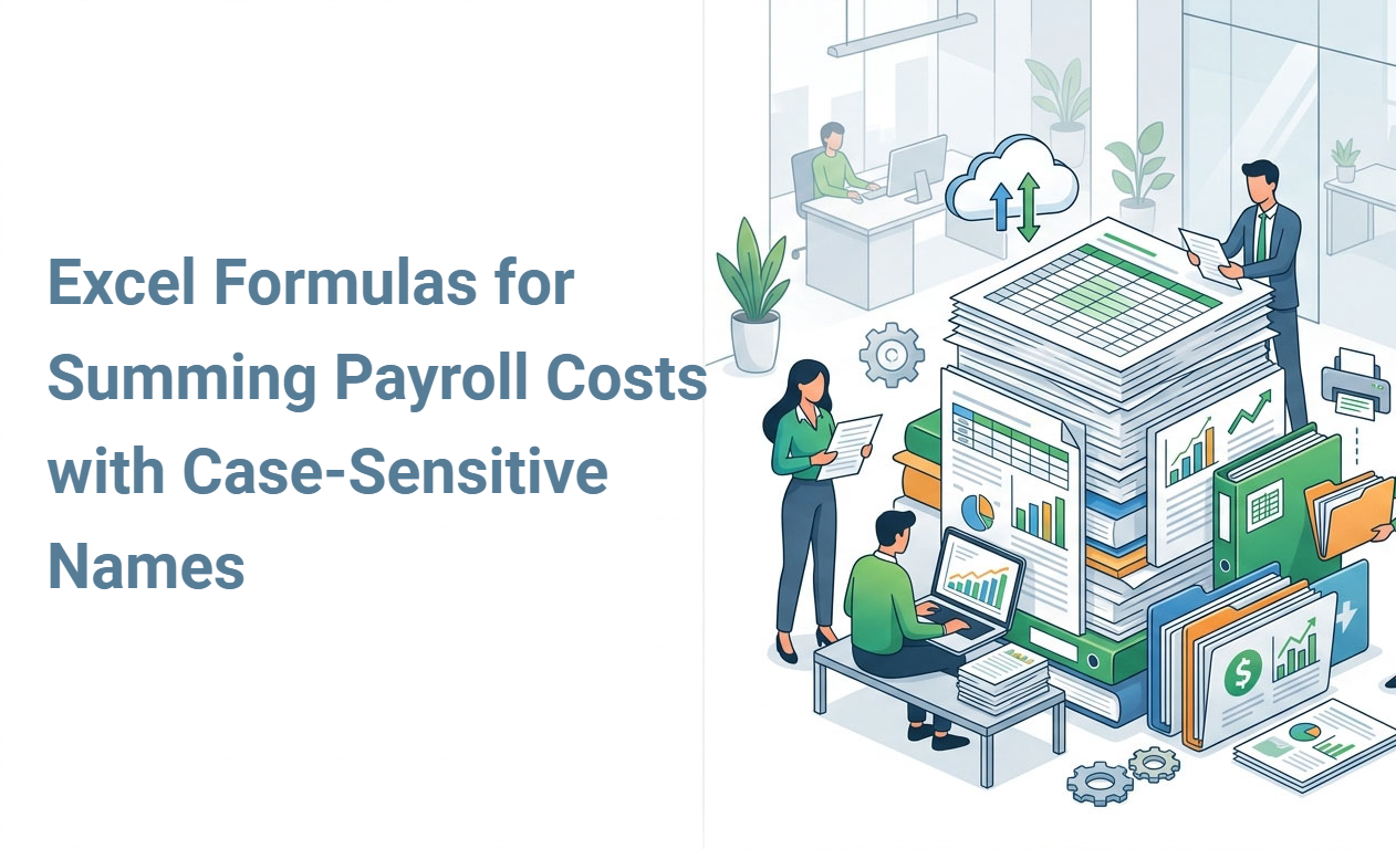 Excel Formulas for Summing Payroll Costs with Case-Sensitive Names