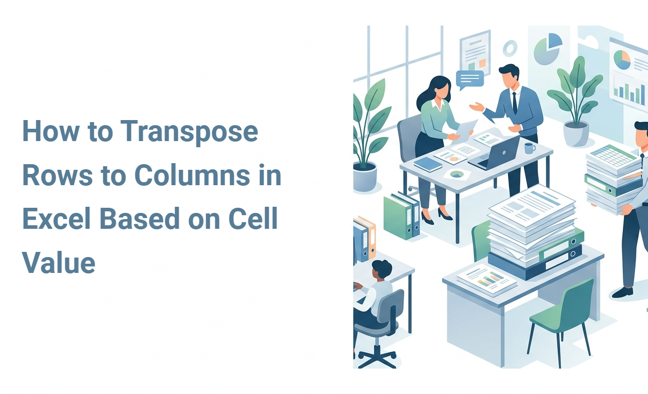 How to Transpose Rows to Columns in Excel Based on Cell Value