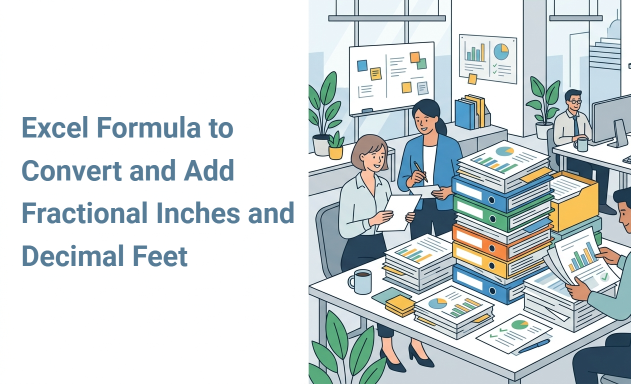 Excel Formula to Convert and Add Fractional Inches and Decimal Feet