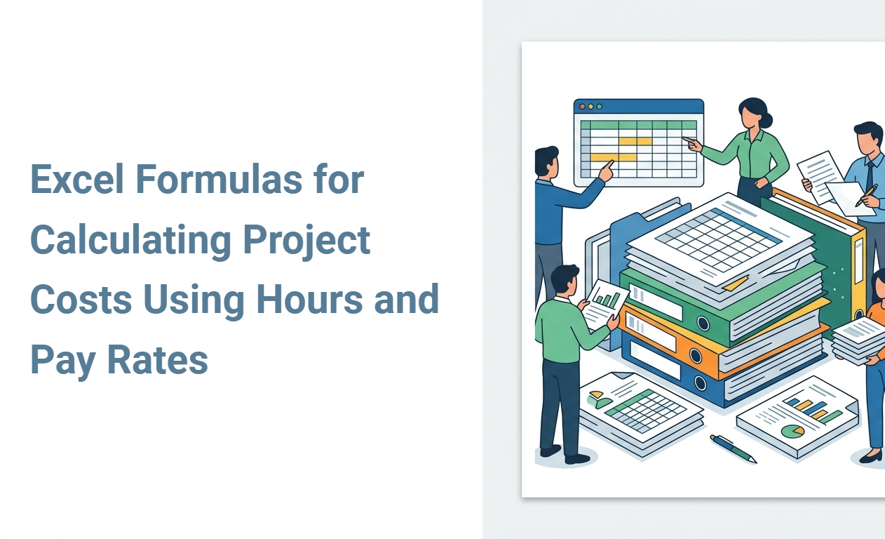 Excel Formulas for Calculating Project Costs Using Hours and Pay Rates