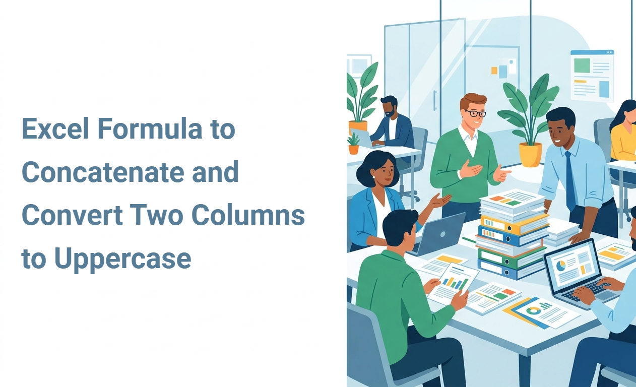 Excel Formula to Concatenate and Convert Two Columns to Uppercase