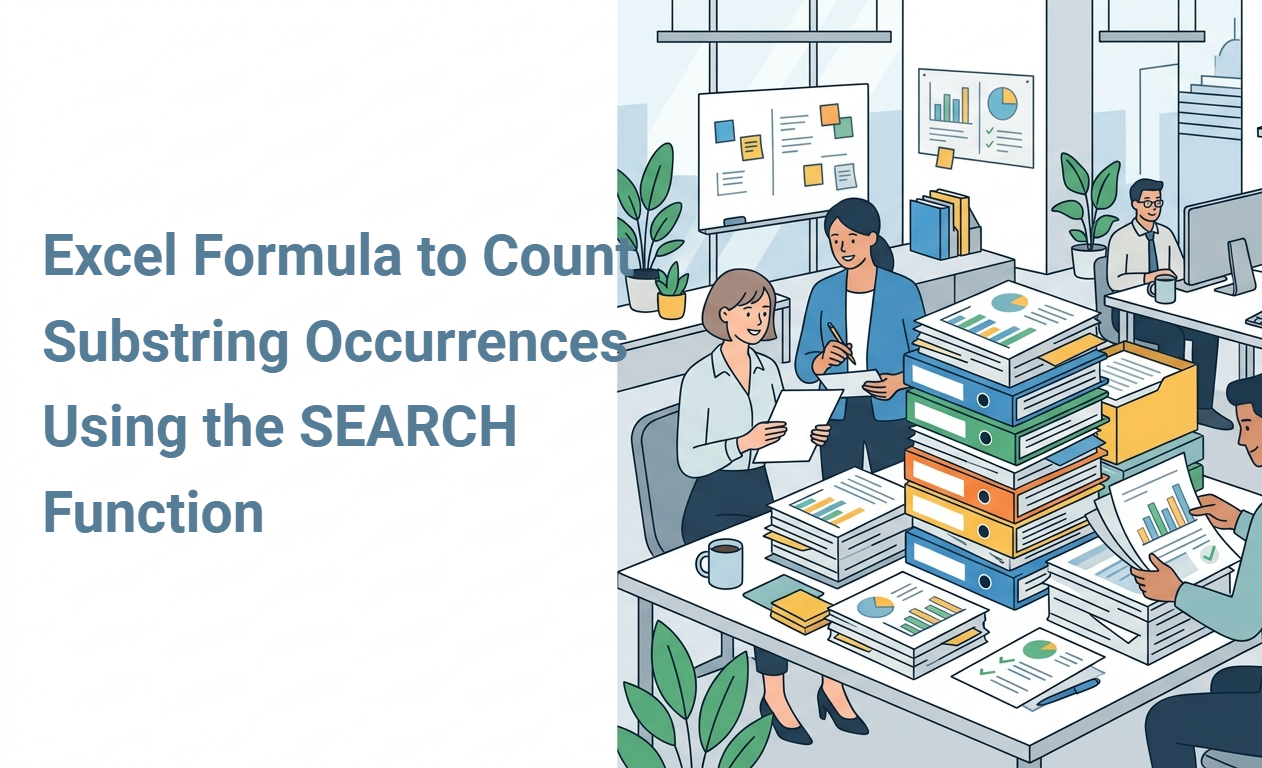 Excel Formula to Count Substring Occurrences Using the SEARCH Function