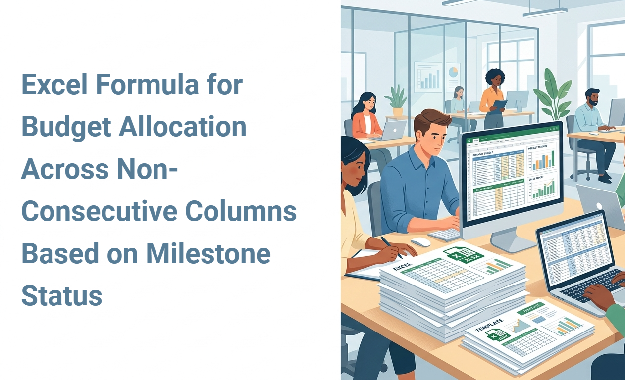 Excel Formula for Budget Allocation Across Non-Consecutive Columns Based on Milestone Status