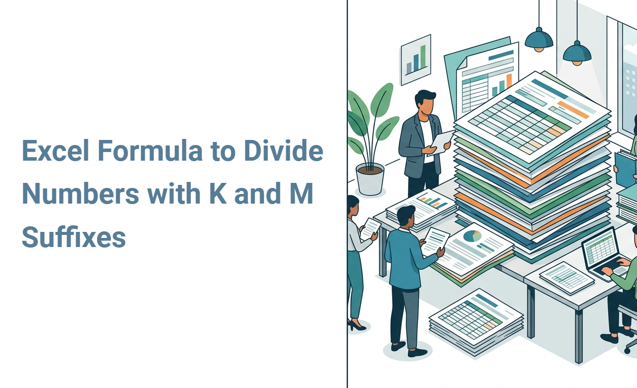 Excel Formula to Divide Numbers with K and M Suffixes