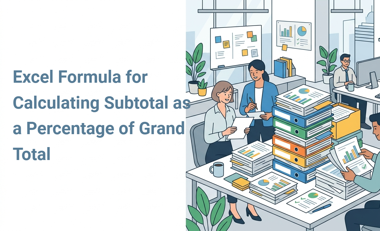 Excel Formula for Calculating Subtotal as a Percentage of Grand Total