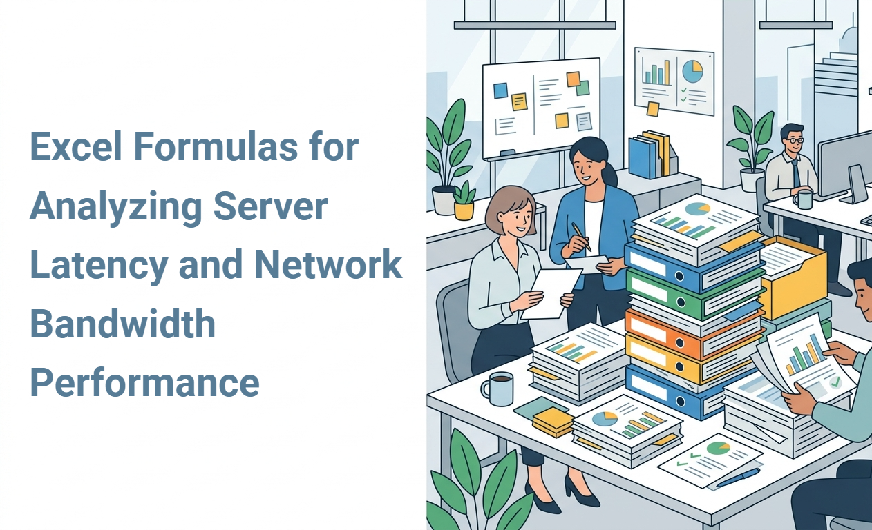 Excel Formulas for Analyzing Server Latency and Network Bandwidth Performance