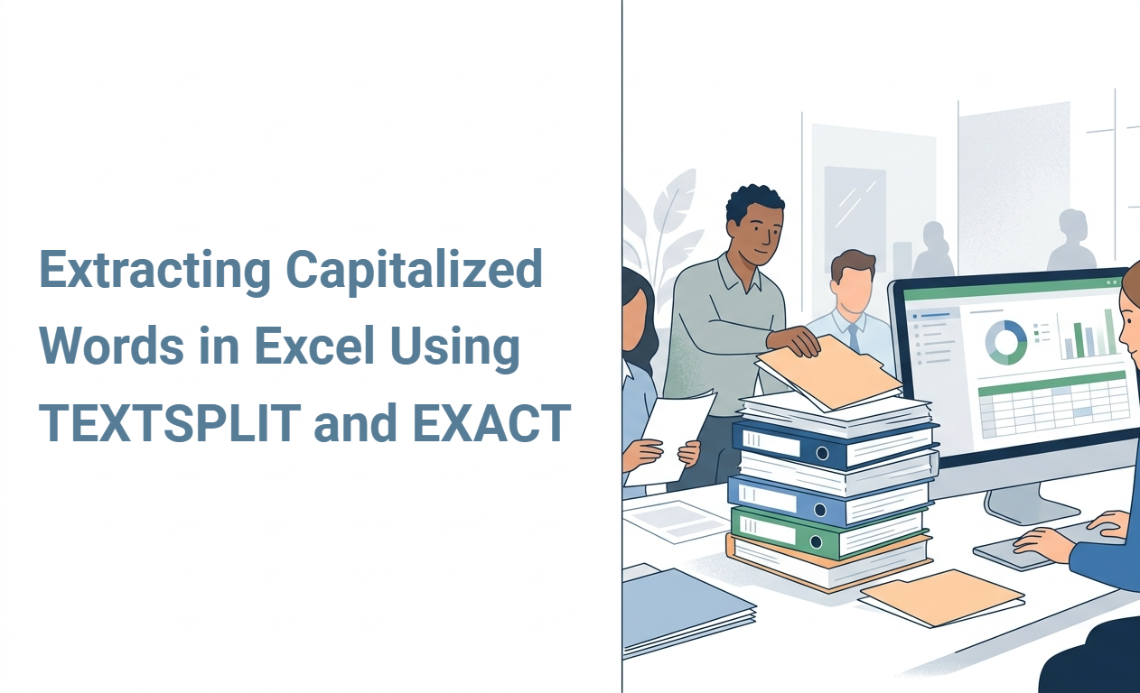 Extracting Capitalized Words in Excel Using TEXTSPLIT and EXACT