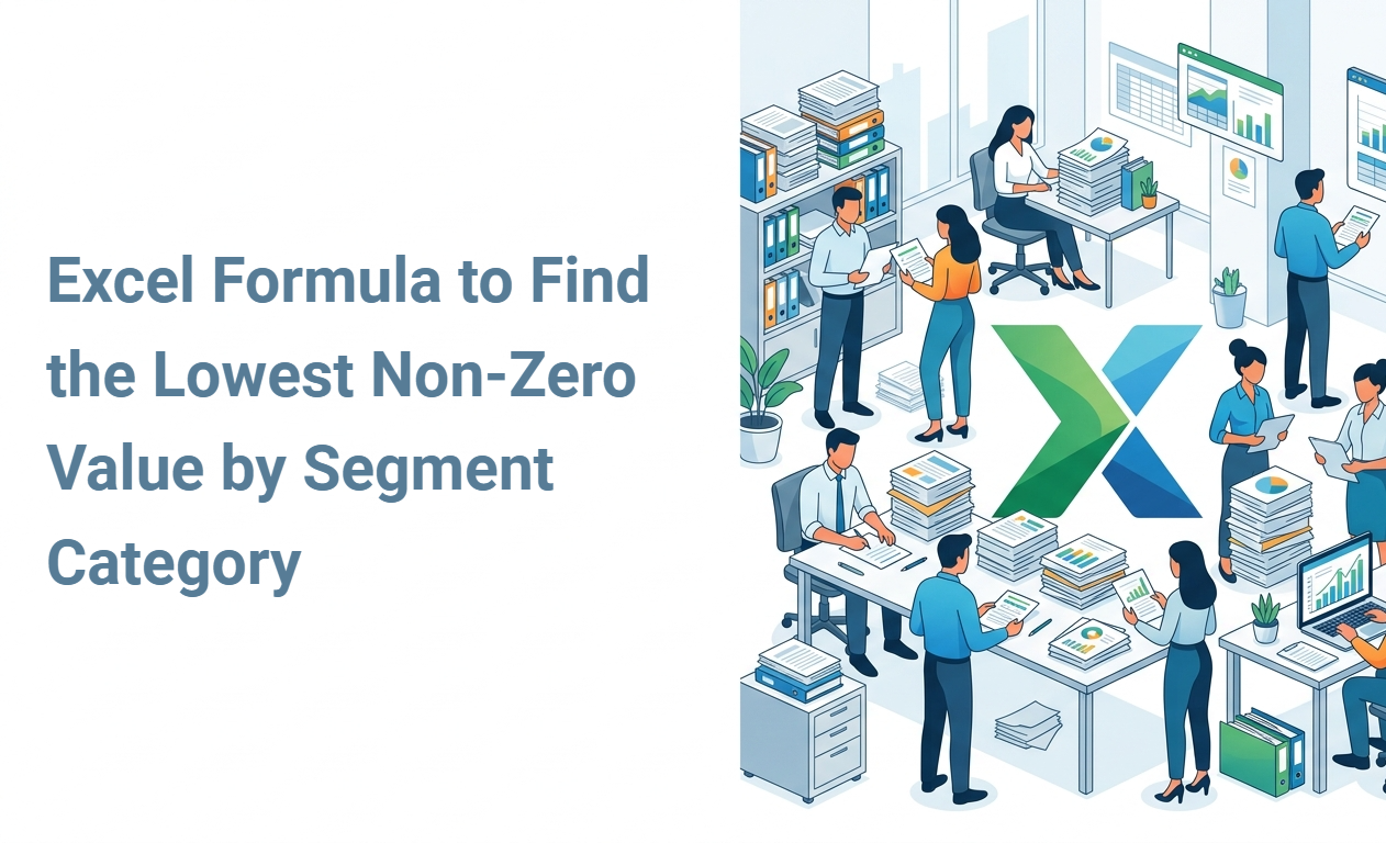 Excel Formula to Find the Lowest Non-Zero Value by Segment Category