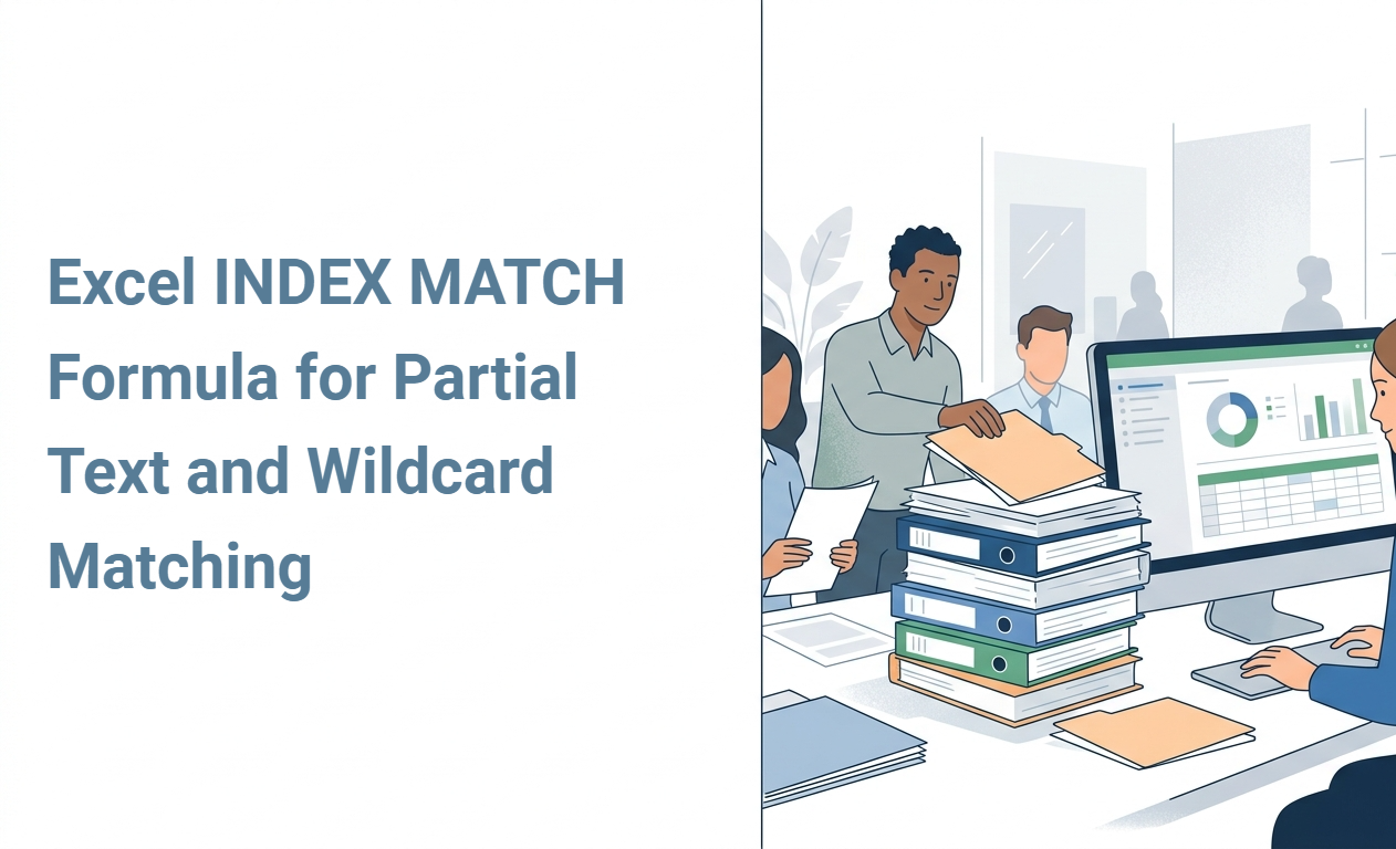 Excel INDEX MATCH Formula for Partial Text and Wildcard Matching