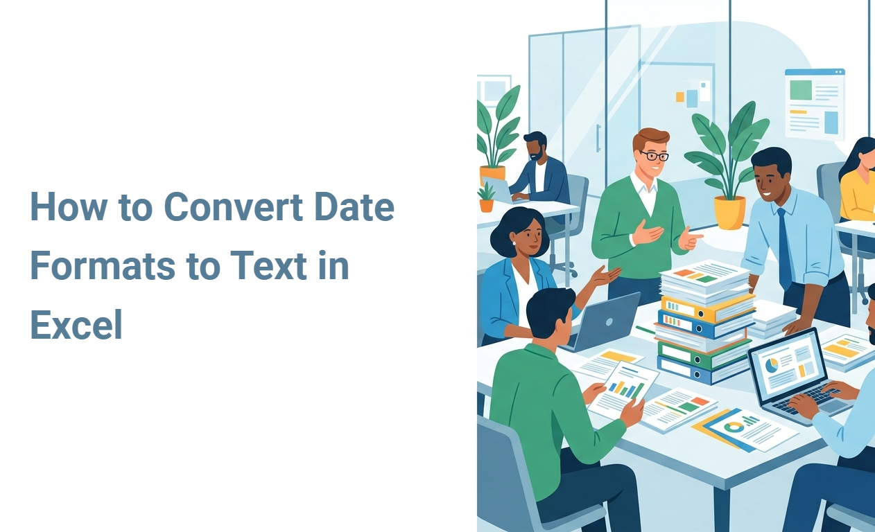 How to Convert Date Formats to Text in Excel