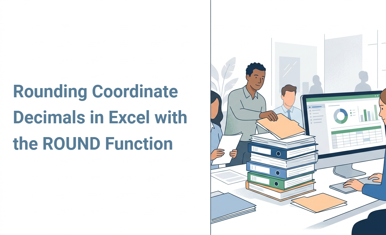 Rounding Coordinate Decimals in Excel with the ROUND Function