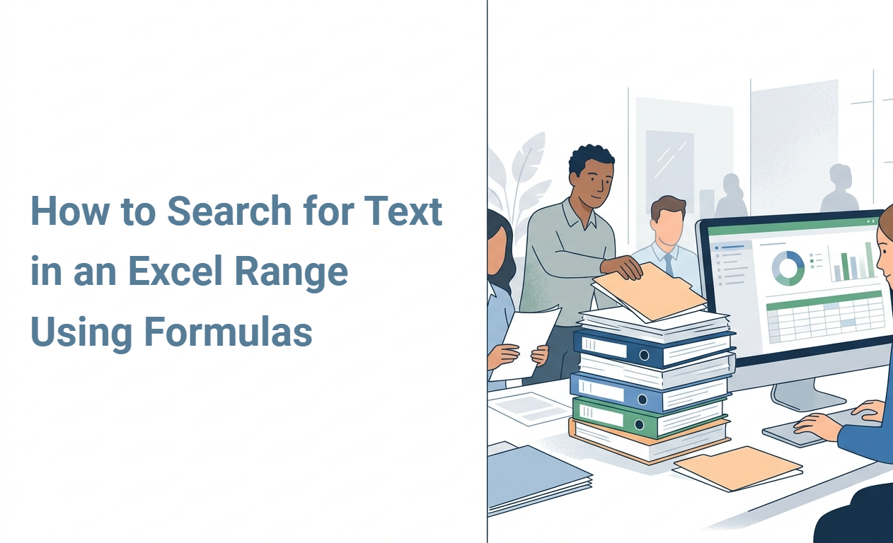 How to Search for Text in an Excel Range Using Formulas
