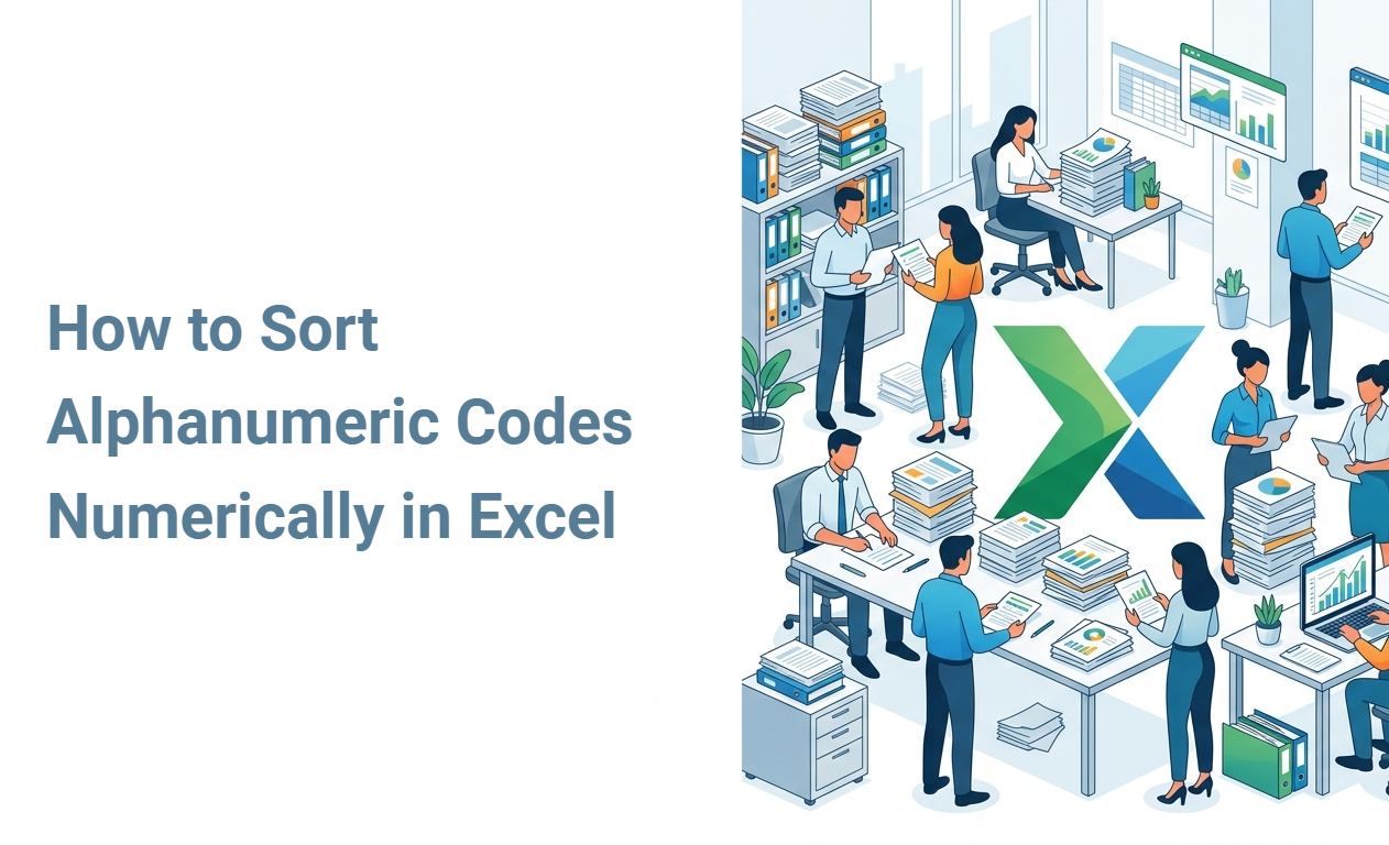 How to Sort Alphanumeric Codes Numerically in Excel