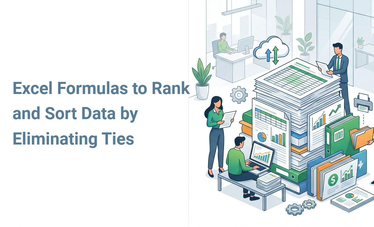 Excel Formulas to Rank and Sort Data by Eliminating Ties