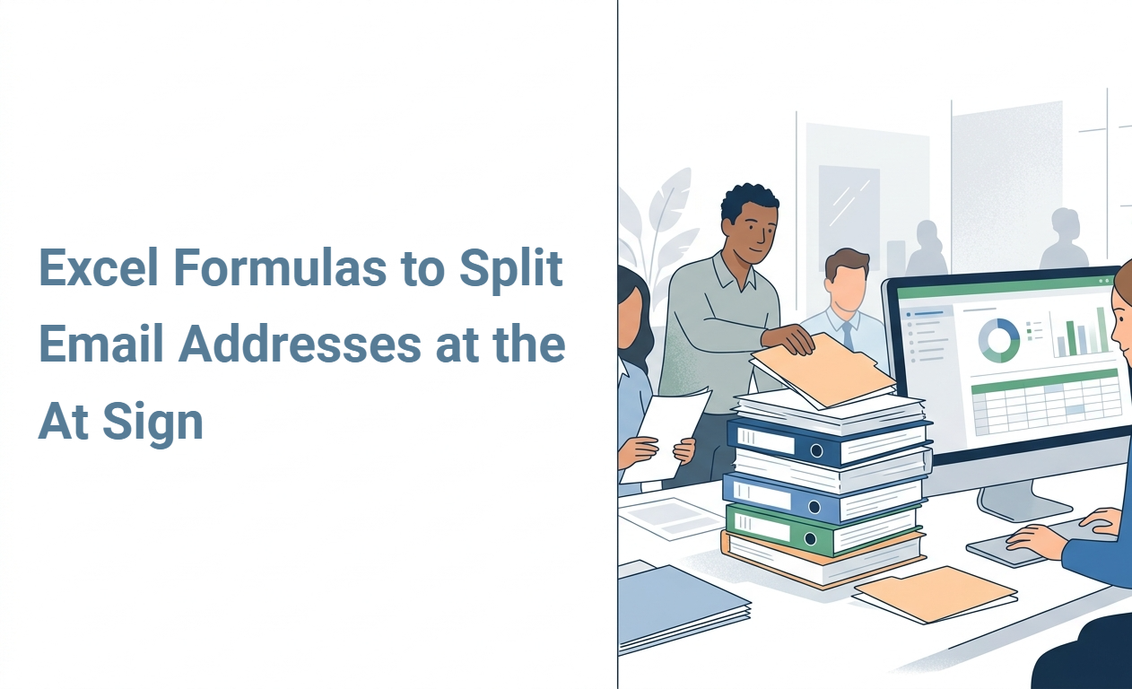 Excel Formulas to Split Email Addresses at the At Sign