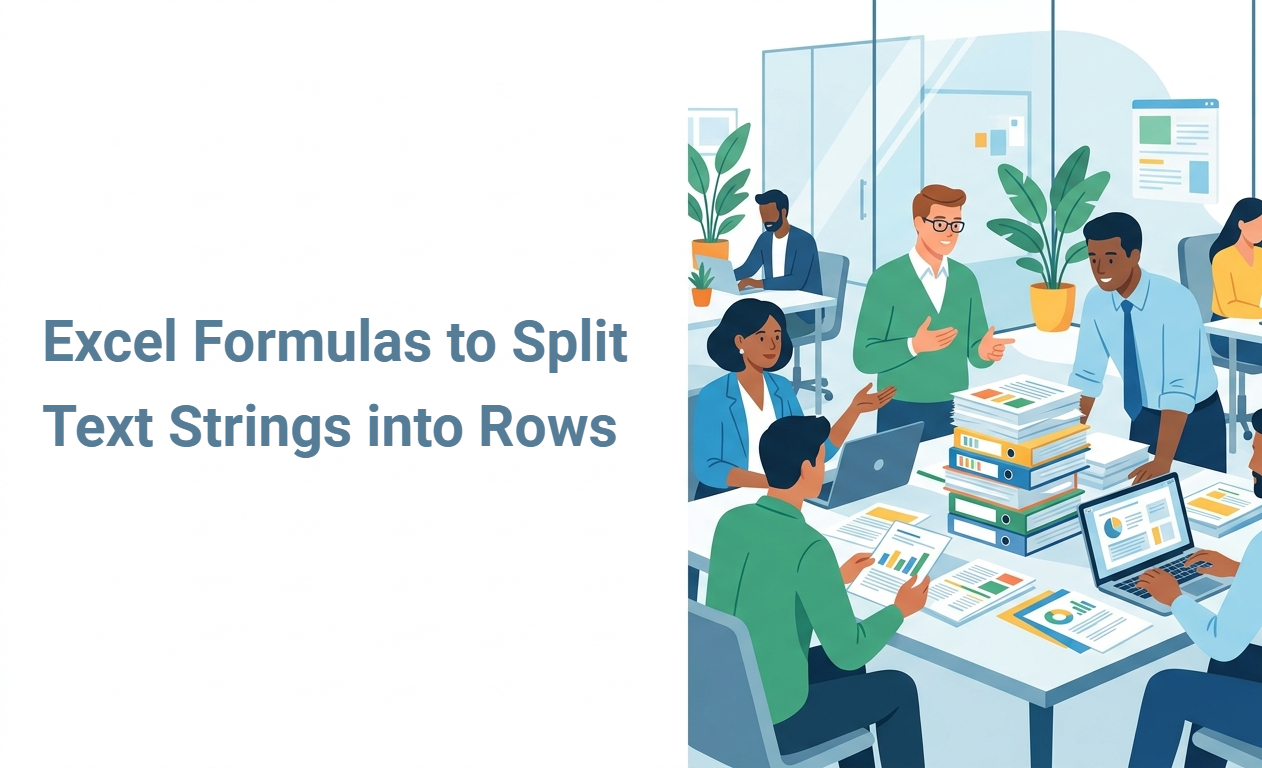 Excel Formulas to Split Text Strings into Rows