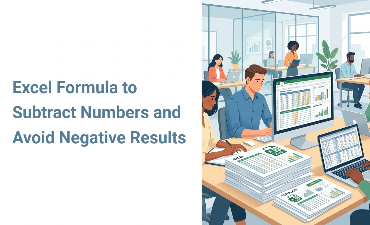 Excel Formula to Subtract Numbers and Avoid Negative Results