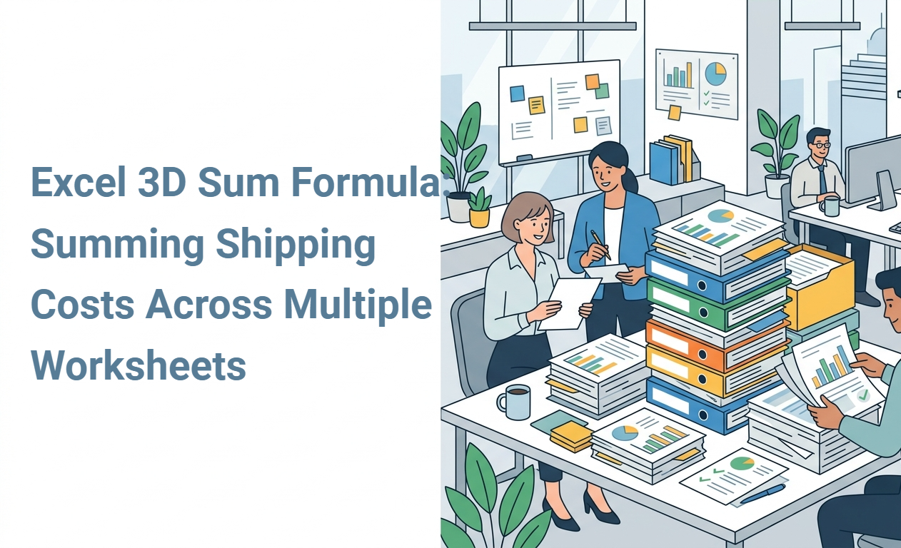 Excel 3D Sum Formula: Summing Shipping Costs Across Multiple Worksheets
