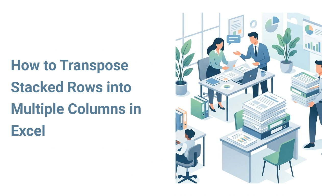 How to Transpose Stacked Rows into Multiple Columns in Excel