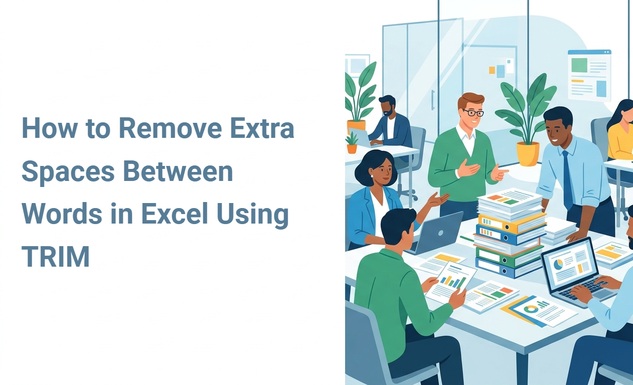 How to Remove Extra Spaces Between Words in Excel Using TRIM