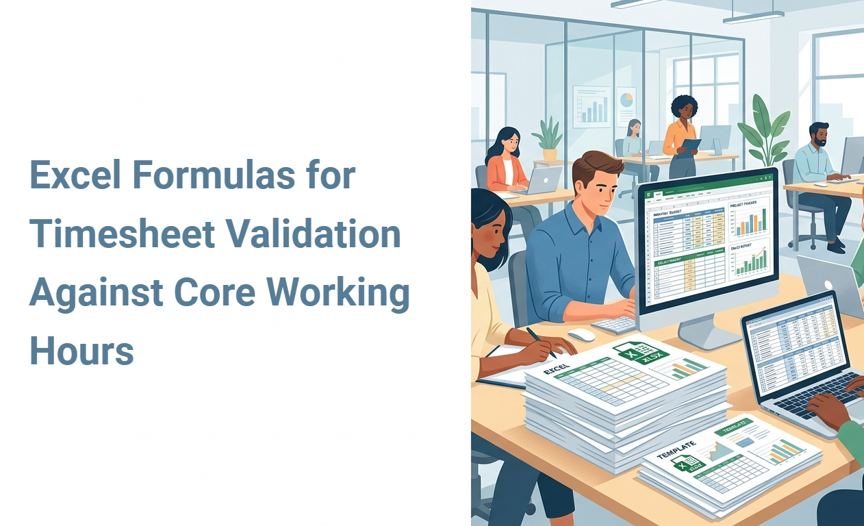 Excel Formulas for Timesheet Validation Against Core Working Hours