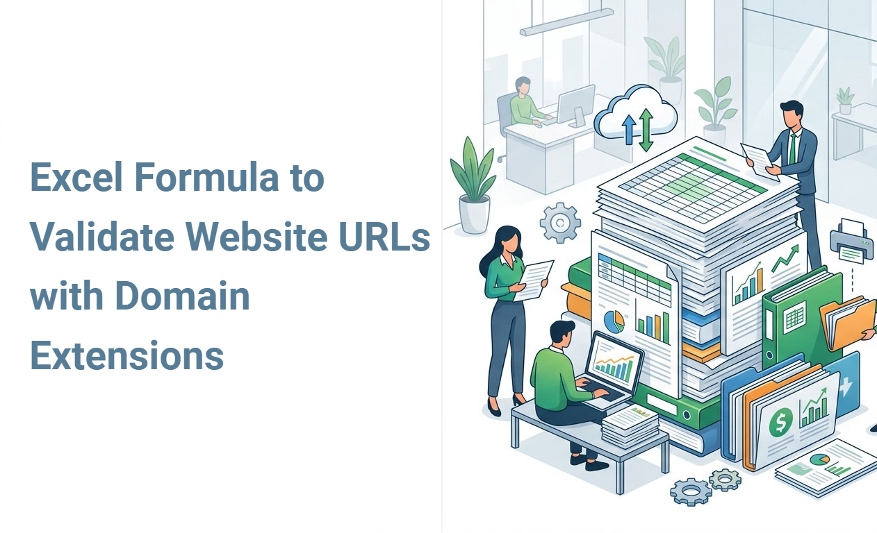 Excel Formula to Validate Website URLs with Domain Extensions