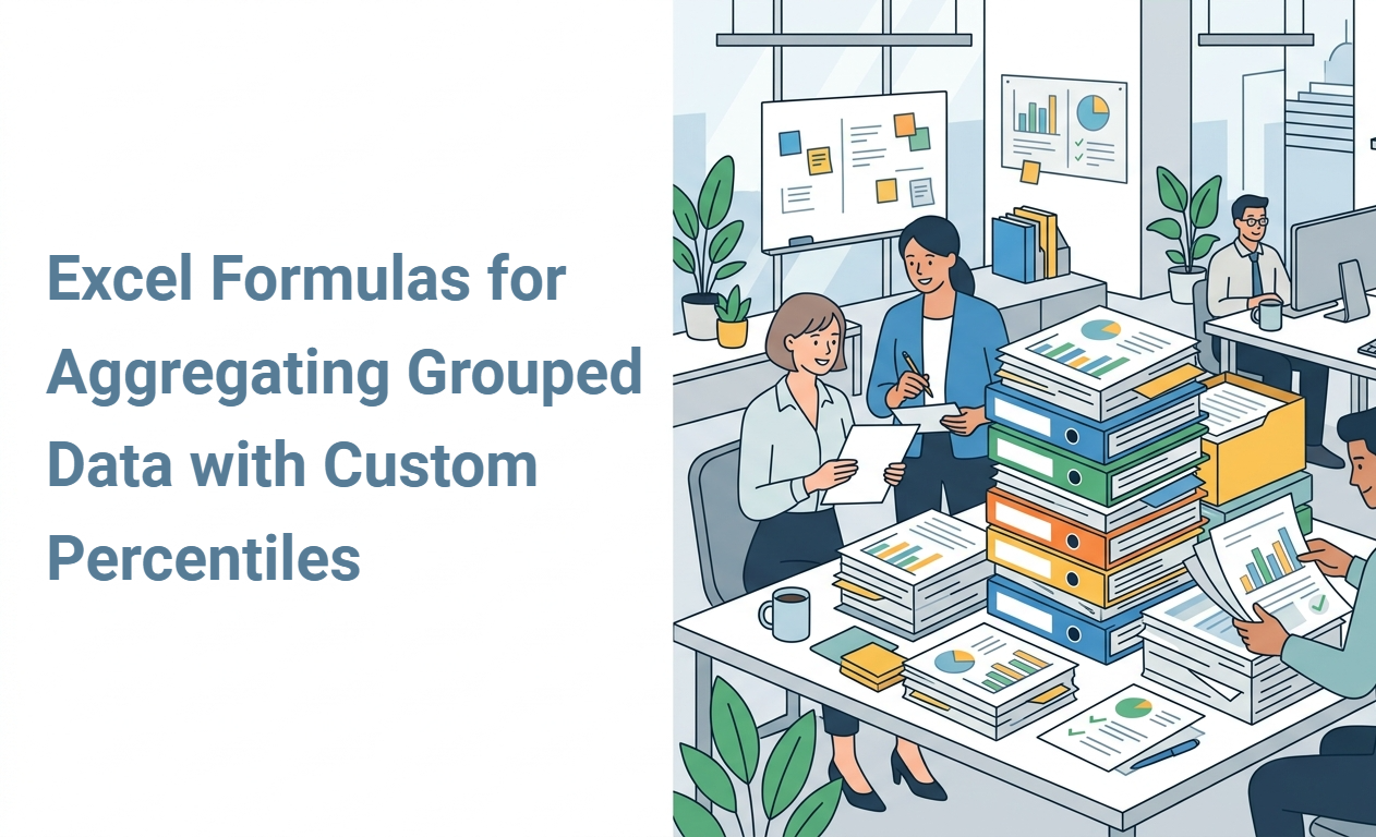 Excel Formulas for Aggregating Grouped Data with Custom Percentiles