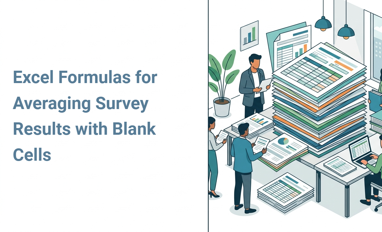 Excel Formulas for Averaging Survey Results with Blank Cells