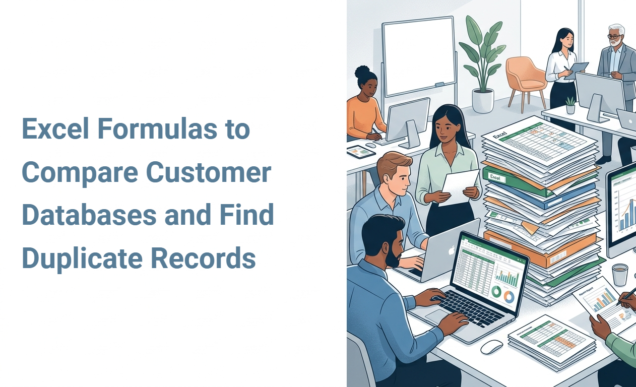 Excel Formulas to Compare Customer Databases and Find Duplicate Records