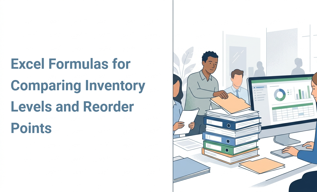 Excel Formulas for Comparing Inventory Levels and Reorder Points