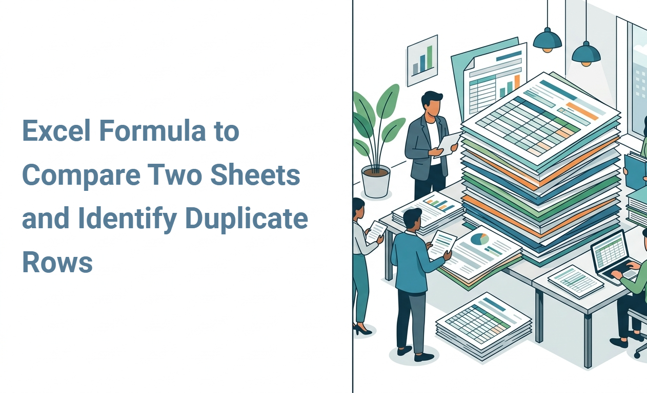Excel Formula to Compare Two Sheets and Identify Duplicate Rows