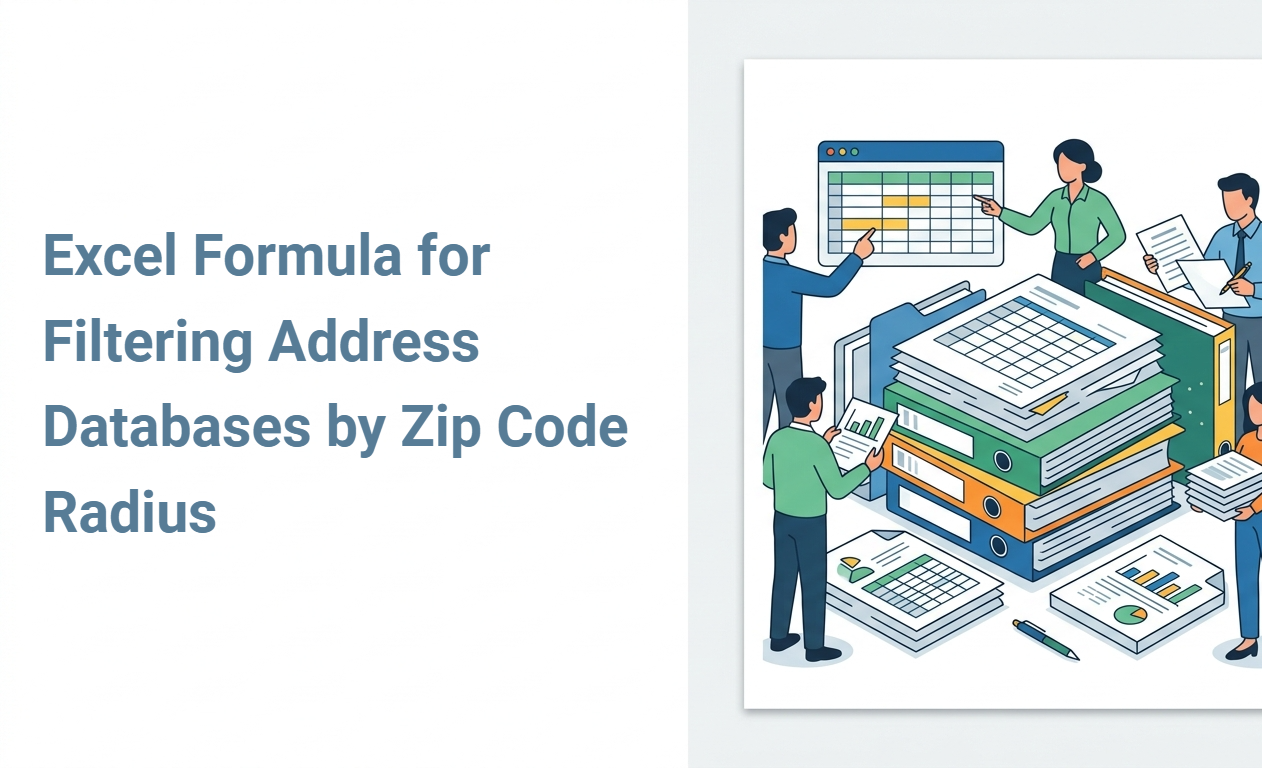 Excel Formula for Filtering Address Databases by Zip Code Radius